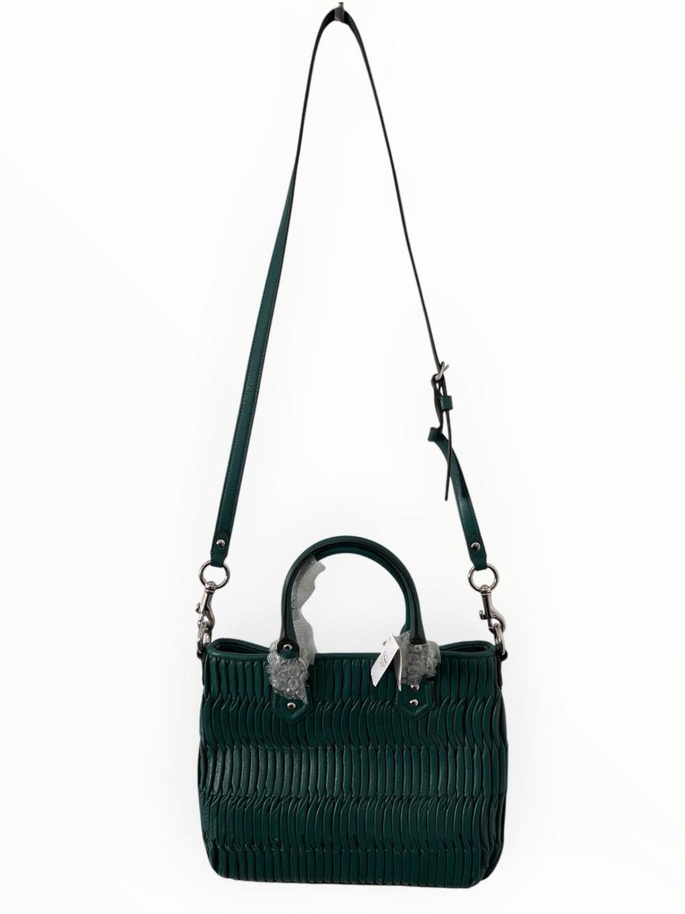 Coach Gathered Leather Ashley Aegean Green (Style #F23972) NWT - Picture 3 of 11